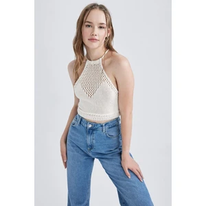 Coool Regular Fit Halter Yaka Kroşe Triko Atlet B1261AX23HS