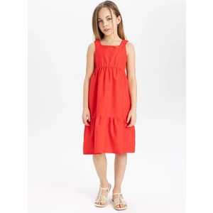 Kız Çocuk Poplin Askılı Elbise B4476A824SM
