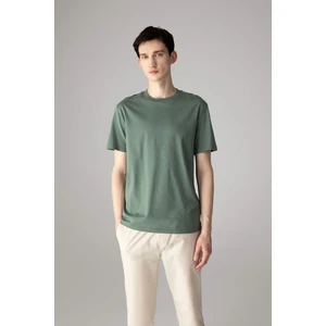 New Regular Fit Bisiklet Yaka Basic Düz %100 Pamuk Kısa Kollu Tişört V7699AZ24SP