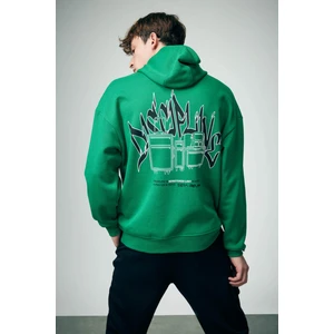 Oversize Fit Kapüşonlu Sırt Baskılı Sweatshirt B0252AX23WN