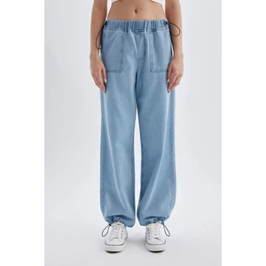 Paraşüt Kargo Yüksek Bel Uzun Yumuşak Jean Pantolon C1417AX24SM