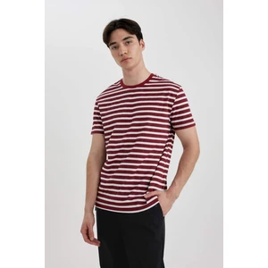 Regular Fit Bisiklet Yaka Çizgili Kısa Kollu Üst B8684AX24SP