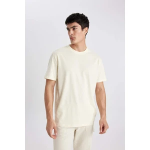 New Regular Fit Bisiklet Yaka Basic Düz %100 Pamuk Kısa Kollu Tişört V7699AZ24SP