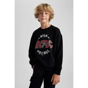 Erkek Çocuk AC/DC Bisiklet Yaka Sweatshirt B1289A823AU