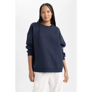 Oversize Fit Bisiklet Yaka Kalın Sweatshirt Y1346AZ23WN