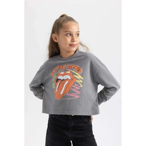 Kız Çocuk Rolling Stones Relax Fit Bisiklet Yaka Uzun Kollu Tişört A7747A823AU