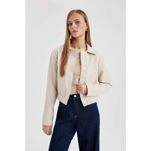 Polo Yaka Düz Çıtçıtlı Mevsimlik Bomber Mont Ceket B8601AX24SP