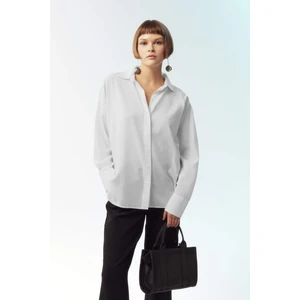Loose Fit Tensel Uzun Kollu Gömlek B0752AX23AU