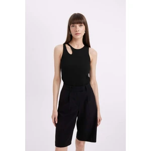 Slim Fit Dar Kesim Bisiklet Yaka Fitilli Kaşkorse Atlet A3422AX24SP