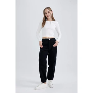 Coool Gabardin Jogger Pantolon Basic Düz Normal Bel Kargo Cepli B0454AX23AU