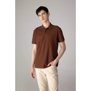 Regular Fit Kısa Kollu Basic Düz Pike Kumaş Polo Tişört C1293AX24SP
