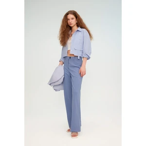 Klasik Pantolon Basic Düz Wide Leg Geniş Bol Paça Yüksek Bel Standart Boy B7495AX24SP