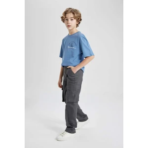 Erkek Çocuk Kargo Fit Standart Paça Twill Pantolon B7162A824SP