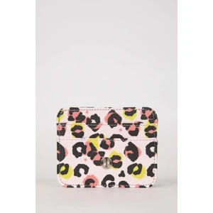 Kadın Leopar Baskılı Suni Deri Kartlık C0883AXNS