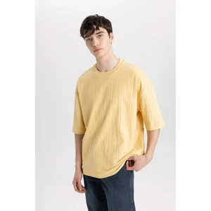 Loose Fit Bisiklet Yaka Kısa Kollu Tişört C0148AX24SM