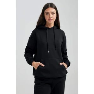 Relax Fit Kapüşonlu Kalın Sweatshirt W8071AZ23WN