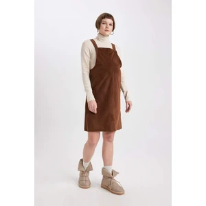 Regular Fit Kadife Mini Hamile Salopet Elbise C0963AX23WN