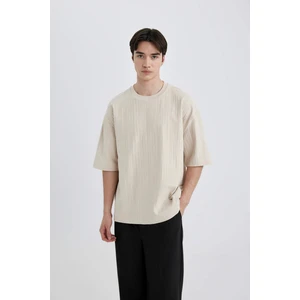 Loose Fit Bisiklet Yaka Kısa Kollu Tişört C0148AX24SM