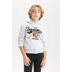 Erkek Çocuk Kapüşonlu Baskılı Sweatshirt B7100A824SP