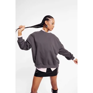 Coool Oversize Fit Bisiklet Yaka Kalın Sweatshirt A4177AX23WN