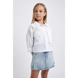 Kız Çocuk Crop Poplin Uzun Kollu Gömlek A8044A823AU