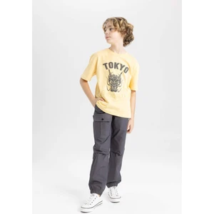 Erkek Çocuk Beli Bağcıklı Lastikli Paça Cepli Jogger Ribana Pantolon C0973A824SP
