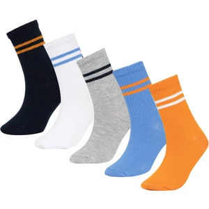 Erkek Çocuk 5'li Pamuklu Uzun Çorap A6666A8NS