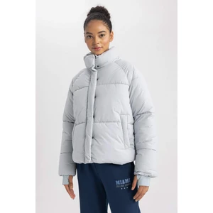 DeFactoFit Su Geçirmez Dik Yaka Puffer Şişme Mont A1550AX23AU