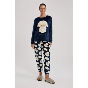 Fall in Love Desenli Uzun Kollu Pijama Takımı A3352AX23AU