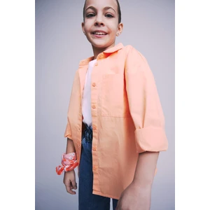 Kız Çocuk Oversize Poplin Uzun Kollu Gömlek Z4894A623SP