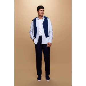 Twill Chino Pantolon Slim Fit Dar Kesim Dar Paça Basic Düz Cepli B2091AX23AU