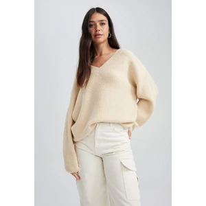 Oversize Fit V Yaka Kazak A3890AX23WN