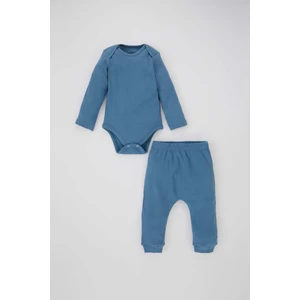 Erkek Bebek Fitilli Kaşkorse Çıtçıtlı Body Eşofman Altı 2'li Takım A6883A523WN