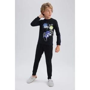 Erkek Çocuk Baskılı Uzun Kollu Pijama Takımı A7076A823AU