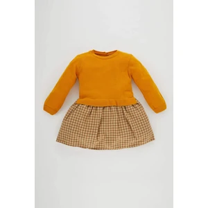 Kız Bebek Desenli Uzun Kollu Triko Elbise A5663A523WN