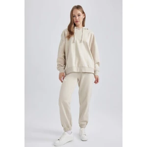 Coool Beli Paçası Lastikli Cepli Basic Düz Kalın Kumaş Jogger Eşofman Altı Z4825AZ23WN