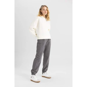 Coool Beli Paçası Lastikli Cepli Basic Düz Kalın Kumaş Jogger Eşofman Altı Z4825AZ23WN