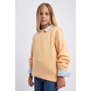Kız Çocuk Regular Fit Bisiklet Yaka Kazak A2294A823WN