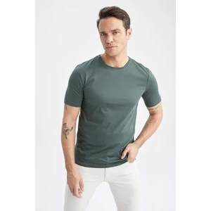 Regular Fit Premium Kalite Merserize Bisiklet Yaka Kısa Kollu %100 Pamuk Basic Tişört T5014AZ23SP