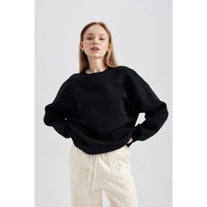 Oversize Fit Bisiklet Yaka Kalın Sweatshirt Y1346AZ23WN