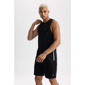 DeFactoFit Slim Fit Dar Kesim Baskılı Bisiklet Yaka Atlet A1736AX23SM