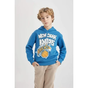 Erkek Çocuk NBA New York Knicks Kapüşonlu Kalın Sweatshirt B4793A823WN