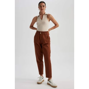 Paperbag Lastikli Bel Cepli Standart Paça Gabardin Kumaş Pantolon S2790AZ23WN