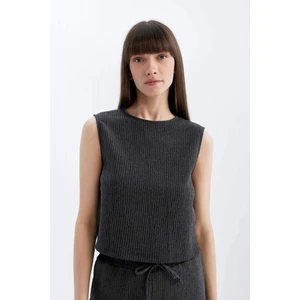 Regular Fit Bisiklet Yaka Basic Düz Bürümcük Atlet D1523AX24SM