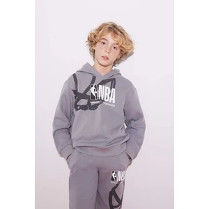 Erkek Çocuk NBA Wordmark Kapüşonlu Kalın Sweatshirt B4792A823WN