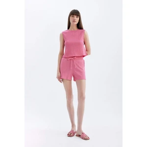 Regular Fit Normal Bel Düz Paça Bürümcük Şort D0568AX24SM