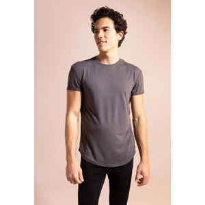 Long Muscle Fit Bisiklet Yaka Basic Düz Kısa Kollu Tişört N2104AZ23SP