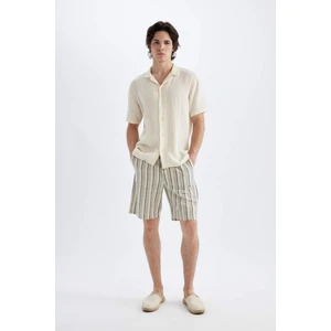 Regular Fit Pamuklu Bermuda Şort D2056AX24HS