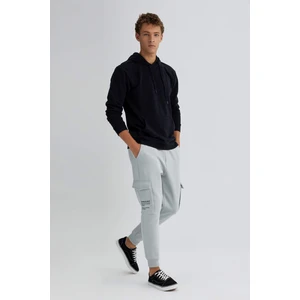 Regular Fit Jogger Eşofman Altı Kargo Cepli Basic Düz Beli Bağcıklı Lastikli Paça Y5533AZ23AU