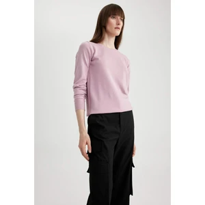 Regular Fit Bisiklet Yaka Basic Kazak F7091AZ23WN
